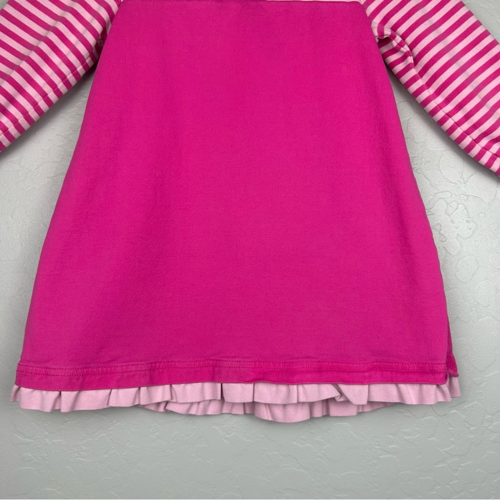 Hanna Andersson long sleeve pink dress with owl appliqué size 90 US 3 - Picture 15 of 16